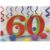 Fun Jigsaw Puzzle 500 Pieces for Adults 60th Birthday Party Swirls with The Baloons Ribbons and Green Orange 60 Numbers Fun Challenging Educational Gift Art Home Decor 20.5 x 15 in