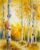 Fun Jigsaw Puzzle 500 Pieces for Adults Paint by Numbers, Yellow Birch Trees Autumn Scenery Paint Flameless Birch Trunk Yellow Leaves Adult Paint by Numbers 20.5 x 15 in