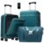 FunMay Front Opening Luggage Set 3 Piece, Hardside Carry on Suitcase with USB Port, Expandable Luggage with Handle Bag Spinner Wheels TSA Lock