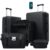 FunMay Hardside Luggage Set 5 Piece with Bags,20IN Half-opening Carry on Luggage with USB Port, Expandable 24IN 28IN Luggage with Double Spinner Wheels TSA Lock