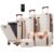 FunMay Luggage Sets 5 Piece with Front Opening, Hardside Expandable Carry on Suitcase with Spinner Wheels TSA Lock USB Port Cup Holder Duffel Bag and Toiletry Bag