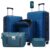 FunMay Luggage Sets 5 Piece with Half-opening, Hardside Carry On Suitcase Set with Double Spinner Wheel, Lightweight Travel Luggage with USB Port,TSA Locks