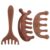 FUNNETOYU 3pcs Wooden Gua Sha Massage Combs for Hair Care with Natural Wooden Texture, Easy to Handle Soothing Scalp Massager, Multi-Style Shapes for Salon and Home Use