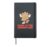 Funny Anxiety Flower Panic at the Discount Rack Kids Women Hardcover Journal, Black