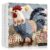 Funny Chicken Puzzles for Adults 1000 Pieces, Quilt Farm Jigsaw Puzzle