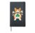 Funny Corgi Dog Silhouette Shamrock Clover St Patrick’s Day Hardcover Journal, Black