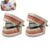 Funny Denture Shaped Stapler, Tooth‑Shaped Mini Desktop Stapler，2PCS