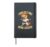Funny Dinosaur Martial Arts Karate Kids Hardcover Journal, Black