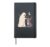 Funny Ghost French Bulldog Dog Boop Halloween Frenchie women Hardcover Journal, Black