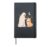 Funny Ghost pomeranian Dog Boop Halloween women men Hardcover Journal, Black