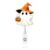 Funny Halloween Badge Reel Retractable,Handheld Pumpkin Ghost Badge Holder Reel with Glitter Designs Orange Hat Ghost Acrylic Alligator Clip Badge Reels for Nurse Teacher Worker