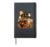 Funny Halloween Teddy Bears Haunted House Ghost Pumpkin Hardcover Journal, Black