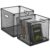Funnymoom 2 Pcs Foldable Metal Wire Basket 13 x 13 Inch Black Cube Storage Bins Stackable Wire Laundry Baskets Organizer with Handle for Shelves Pantry Cabinet File Graduation Gift