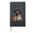 Funny Pug Halloween Hardcover Journal, Black