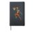 Funny Skeleton Basketball Halloween Hardcover Journal, Black