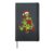 Funny Xmas Shirt Cute Dog Paws Print Christmas Tree Hardcover Journal, Black
