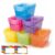 Funrous 24 Pack Plastic Cubby Bins for Classroom, Stackable Storage Bins with Rainbow Labels and Handles Cubby Organizer Containers for Teacher Supplies Home Office Daycare and Playroom (Bright)