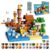 FunsBloomify Magnetic Blocks 100PCS Pirate Ship | STEM Educational Building Toys for Kids Age 3+, Creative Stacking Construction Set with 0.8in Magnet Cubes, Birthday Gift for Boys & Girls
