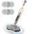 Funsteam Steam and Scrub Mop, Steam Mop with Dual Rotating Pads, Swivel Steering, 2 LED Headlight, 4 Cleaning Modes, 15.2 fl oz Tank, 6 Washable Pads for All-in-One Sealed Hard Floors