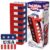 Funwares Red, White & Stack, Patriotic Wooden Stacking Game for Kids & Adults, 4th of July Tumble Tower, Indoor & Outdoor Family Play, Ages 6+, USA Gift