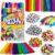 FUNZBO 1200pcs+ Craft Kits with Pipe Cleaners, Pom Poms for Crafts, Popsicle Sticks for Craft, Arts & Crafts Supplies for Kids Ages 4-8 Girls & Boys Birathday Gifts