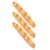 FUOYLOO 3pcs Novelty Baguette Ballpoint Pen Orange Plastic Fine Tip Writing