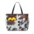 Fur Cow Hide Skin Print Large Beach Tote Bag For Women With Zipper & Wet Pocket, Lightweight Foldable Gym Tote For Travel, Grocery, Swim, Sports