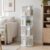 Furevol 4-Tier Rotating Bookshelf, Lazy Susan Organizer Bookcase with Revolving 360 Corner Book Shelf, 15.5 x 15.5 x 50, for Bedroom, Living Room, Home Office, White