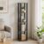 Furevol 5-Tier Square Corner Shelf, Free Standing Open Shelves Open Frame Storage Shelves, Book Shelf for Organization and Storage, Garage, Home Office, Living Room, French Oak