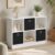 Furevol 6-Cube Bookshelf with Storage Bins, Cube Bookcase, Book Shelf with Storage Bins, 11.9 x 31.6 x 23.6, for Living Room, Home Office, White/Black