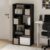 Furinno Daly Book Shelf, 8-Cube Bookshelf, Bookcase, Black Espresso