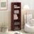 Furinno Luder 5-Cube Book Shelf, Bookshelf, Bookcase, Dark Red