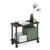 Furinno Turn-N-Tube Book Cart, 2-Tier Rectangle Sofa Side Table with Wheels, Round Corner Night Stand, End Table with Open Shelf, Toolless Assembly, for Living Room, Bedroom, Espresso