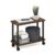 Furinno Turn-N-Tube Book Cart, 2-Tier Rectangle Sofa Side Table with Wheels, Round Corner Night Stand, End Table with Open Shelf, Toolless Assembly, for Living Room, Bedroom, Amber Pine
