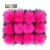 Furling Pompoms 12pcs Fluffy Faux Raccoon Fur Pompoms with Press Button for Knitted Hats Scarves Accessories 5.5 Inches(Hot Pink)