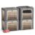 Furnhome 3-Side Access Clothes Storage Bins with Metal Frame, Foldable Fabric Storage Boxes with Cedar Block,Clear Windows, Zipper Lids and Reinforced Handles for Closet, 4Pack, 66L, Dark Grey