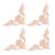 Furniture Appliques 4pcs Wood Carved Corner Onlay Furniture Home Decorations Unpainted Applique 12 * 12cm