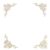 Furniture Appliques 4 Pieces of Carved Wooden Cabinet Corner Decorations Diagonal Wooden Slats for Cabinet Doors 15 * 15cm