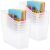 Fuutreo 24 Pcs Book Bins for Classroom Plastic Binder Holder Magazine Stuff Folder File Organizer Box for Home Office School Supplies (Clear)