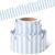 Fuutreo 32.8 ft Blue and White Stripes Bulletin Borders Classroom Bulletin Border Decoration Office Scalloped Trim for School Fiesta National Wedding Party Decoration