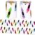 Fuutreo 52.5 ft Bulletin Board Border Decorations 2 Rolls Rainbow Crayon Pencil Border Trim for Back to School Classroom Chalkboard Blackboard Wall Window Door Decor Teacher DIY Supply