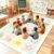 FUYEUN 6×9 Kids Alphabet Numbers Educational Play Mat Baby Crawling Mat
