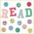 Fuyoooo 16 Pcs Pastel Reading Bulletin Board Set Boho Smile Face Cutouts Reading Corner Decor for Classroom Library Read Sign for Preschool Primary Middle High School Wall Decor