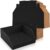 Fuyoooo 30 Pack 12 x 10 x 4. 5 Inches Cardboard Storage Bins Open Top Bin Boxes Black Corrugated Shelf Organizer Bins for Pantry, Parts, Garage, Snacks, Bottles, Cans or Warehouse Home Cubby