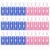 Fuyoooo 36 Set Bathroom Pass Restroom Hall Pass for Classrooms with Key Holder Keychain with Lanyard PVC Restroom Passes for Classrooms Women Men (Blue, Pink)
