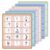 Fuyoooo 6 Pcs Back to School Pocket Chart, 14″ x 17″ Pocket Chart for Classroom Wall Hanging Wood Painted Fabric Mini Charts for First Day of School Classroom Bulletin Board Home Decor