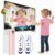 FWFX AR Motion Gaming Console for Kids – Plug & Play Video Games-White&Pink