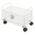 Fxzqgnh Mobile Book Cart Rectangular Wire Storage Caster Wheels Furniture for Desk Side, Black, Medium