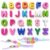 Fyntave 26 Pack 0.8in Letter Beads, Alphabet Beads, Acrylic Mixed Colors