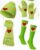 FYSUIMU 4Pcs Christmas Costume Set, Lime Green Red Heart